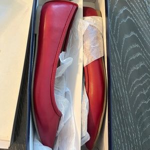 Red Kaari blue flat shoes